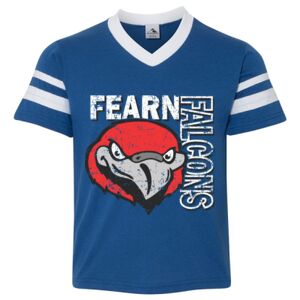 Youth V-Neck Jersey with Striped Sleeves Thumbnail